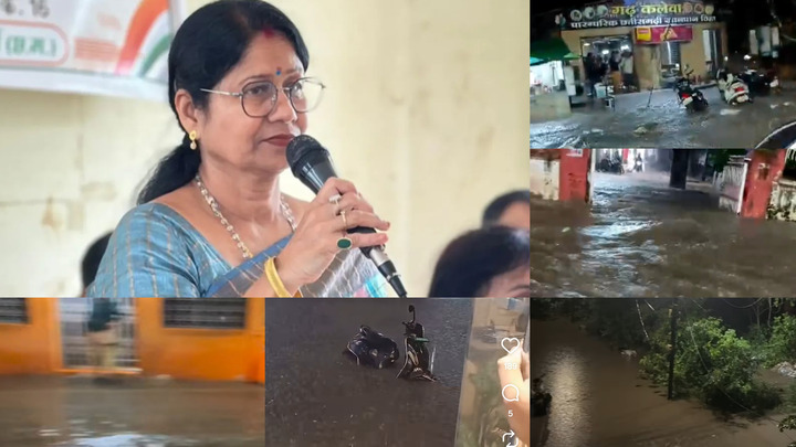 दुर्ग में 3 घंटे की बारिश से खुली पोल, पानी में डूबे शहर के दावे